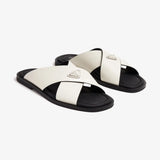 Prda Suede Crisscross Slides White