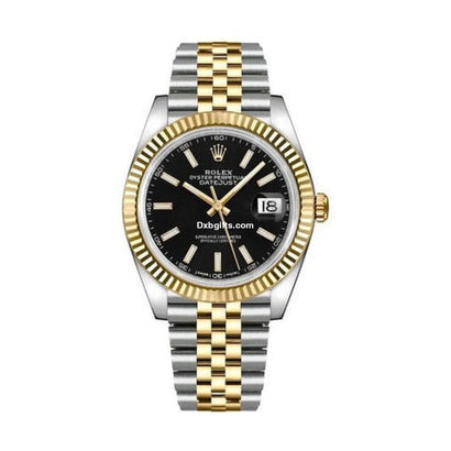 Rlx Djust 41 Black Dial Men's Gold & Steel Watch 126333-0014