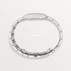 Tank Française Watch Medium Model, Quartz Movement, Steel, Diamonds