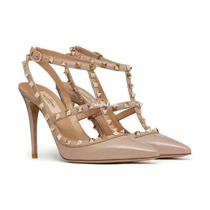 Vale Grvani Rockstud Beige Pumps