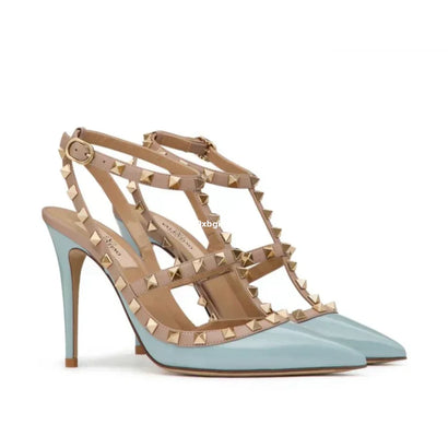 Vale Grvani Rockstud Light Blue Pumps