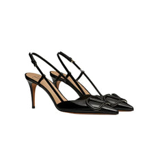 Vlogo Leather Pumps In Black - Vale Grvani