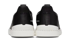 Zgna Black Leather Triple Stitch Sneakers