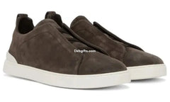 Zgna Brown Triple Stitch Sneakers - 