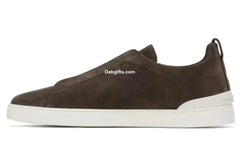 Zgna Brown Triple Stitch Sneakers - 