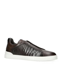 Zgna Crocodile Leather Triple Stitch Secondskin