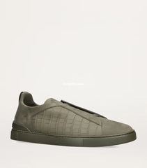 Zgna Crocodile Leather Triple Stitch Secondskin
