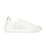 Zgna Crocodile Leather Triple Stitch Sneakers