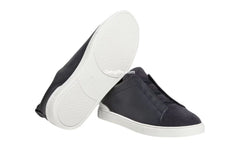 Zgna Leather And Suede Triple Stitch 