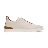 Zgna Off-white Deerskin Triple Stitch Sneakers
