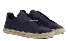 Zgna Suede Triple Stitch Espadrilles 