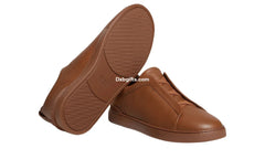 Zgna Triple Stich Leather Sneakers 