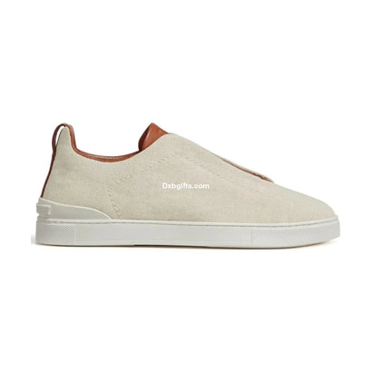 Zgna Triple Stitch Canvas Sneakers "Egg Shell"