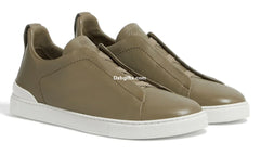 Zgna Triple Stitch Leather Sneakers 